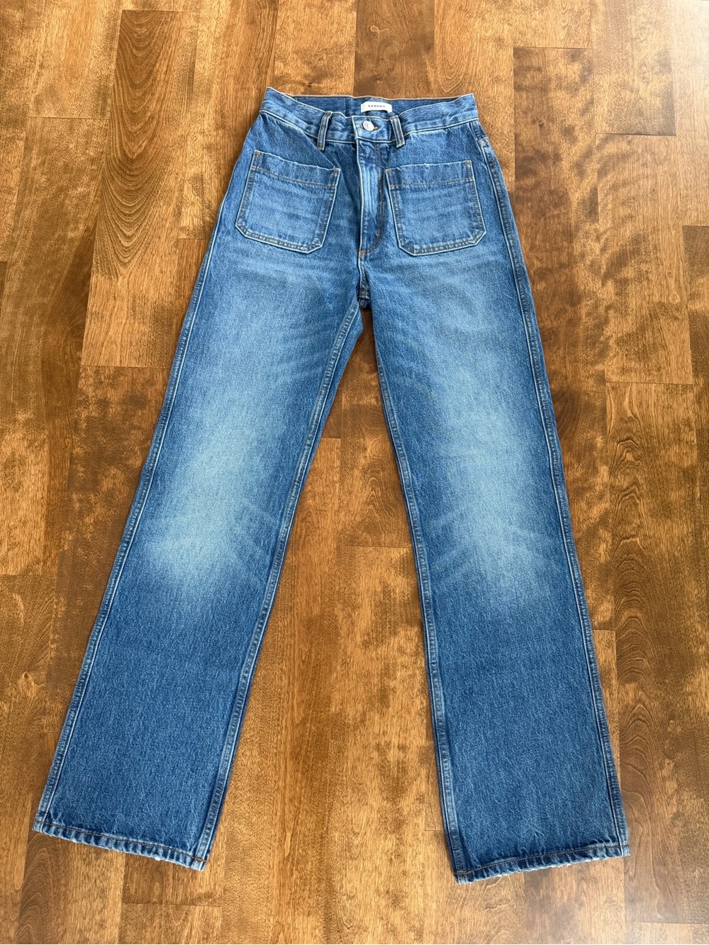 Sandro Paris Moore Faded Jeans High Rise Brand New Size 36/US 4